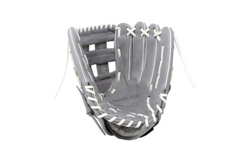 FL-130 professional baseball glove, full grain leather, outfield, softball, 13'', Light grey