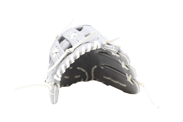 FL-130 professional baseball glove, full grain leather, outfield, softball, 13'', Light grey