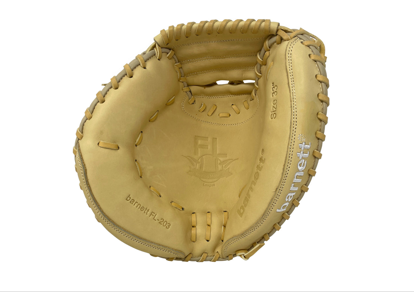 FL-203 Softball glove, high quality, leather, catcher, Beige