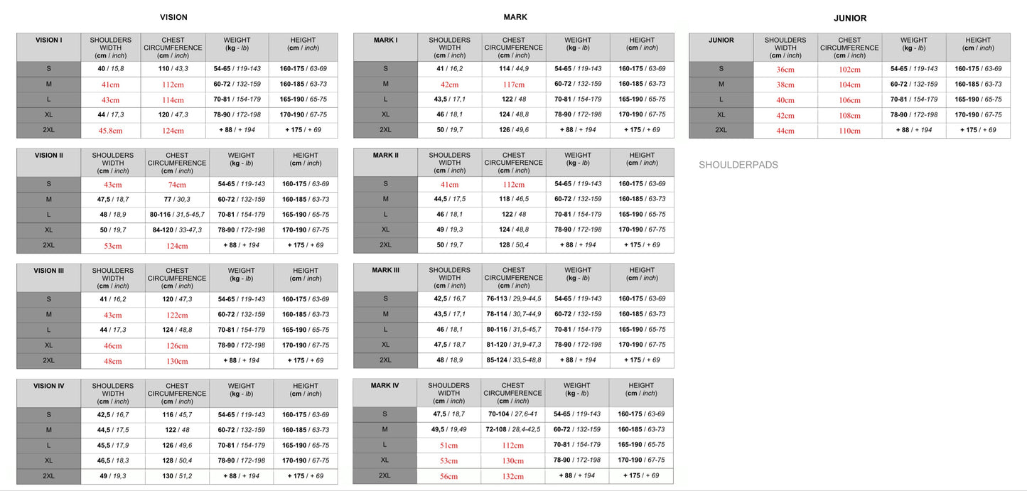 VISION IV Football shoulder pad