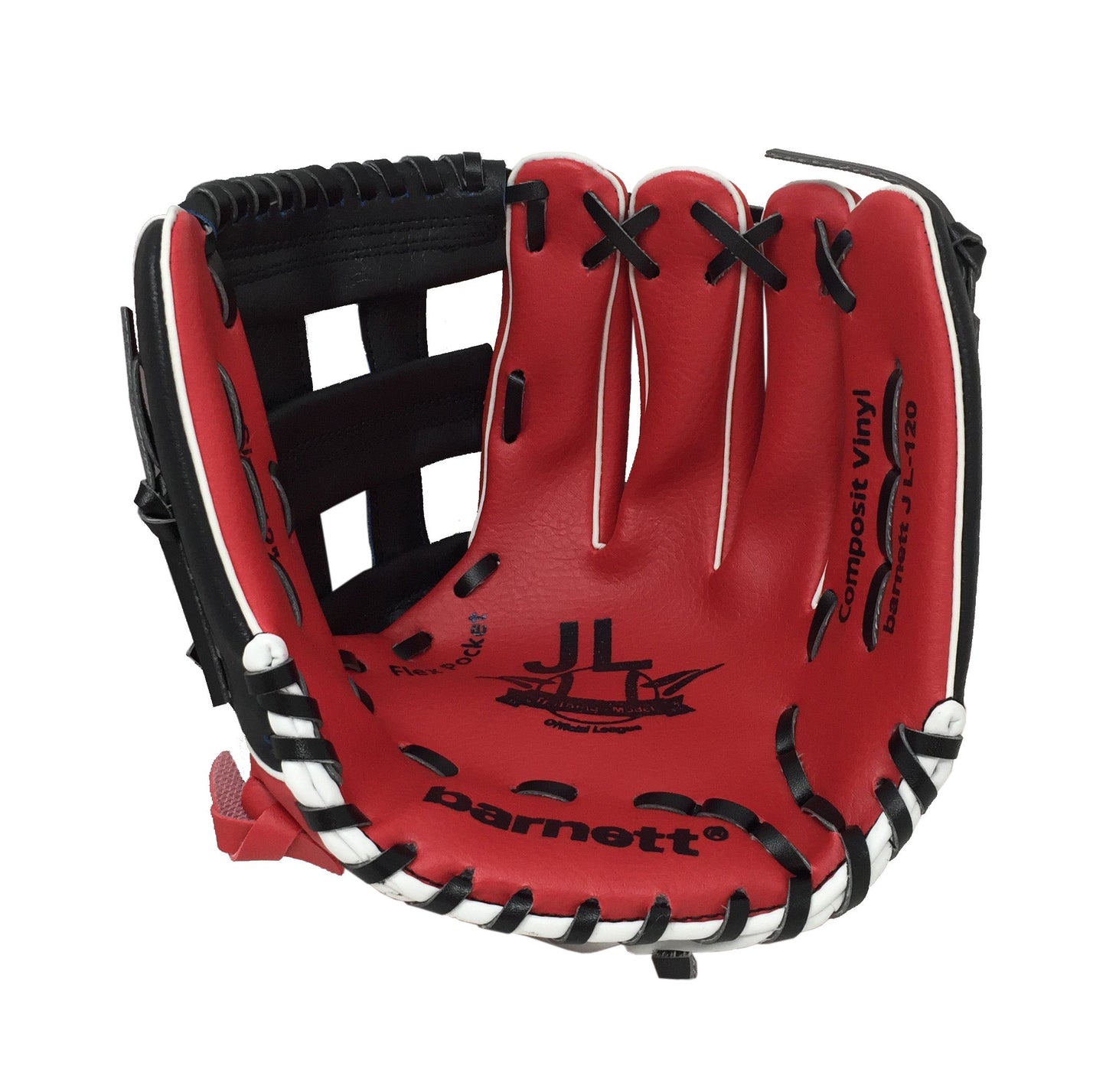 JL-120 - baseball glove, outfield, polyurethane, size 12.5" red