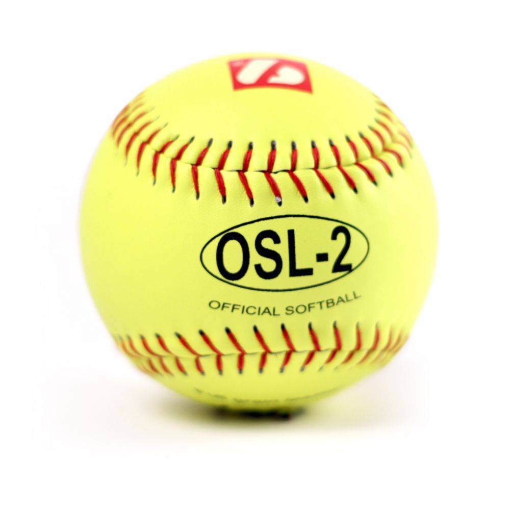 OSL-2 Competition softball, size 12", yellow, 1 dozen