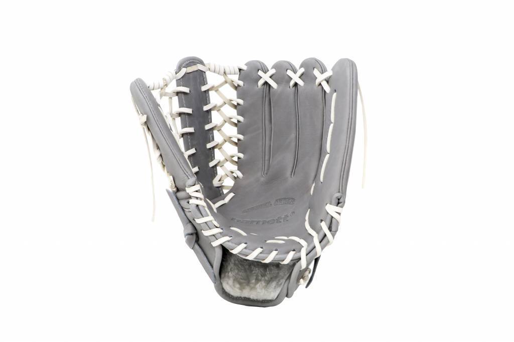 FL-127 high quality leather baseball glove, infield / outfield / pitcher, light grey