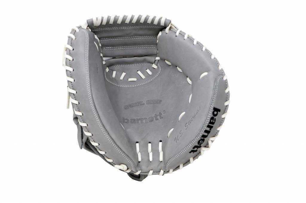 FL-203  softball glove, high quality, leather, catcher, light grey