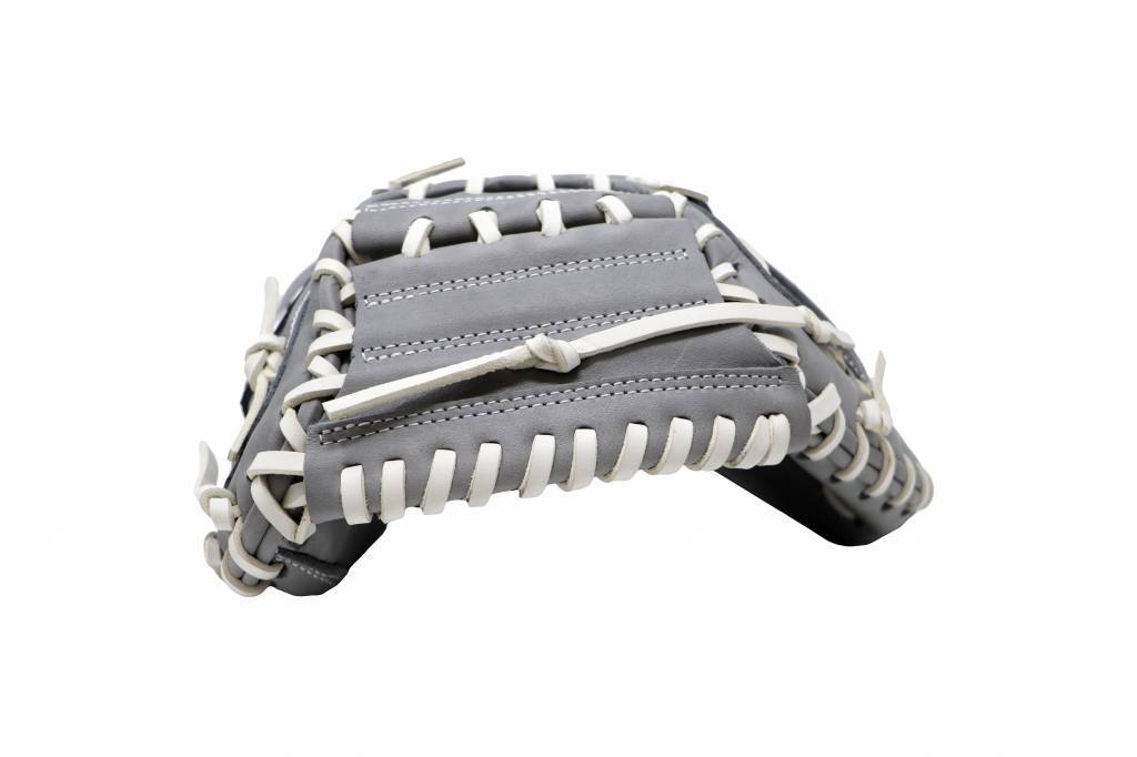 FL-203 softball glove, high quality, leather, catcher, light grey