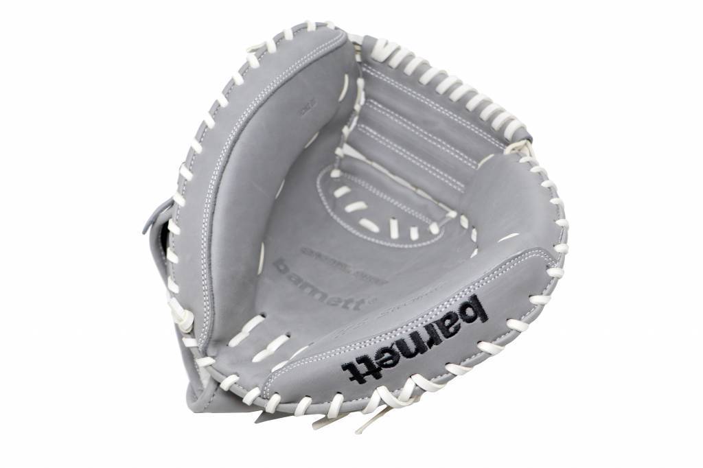 FL-203 softball glove, high quality, leather, catcher, light grey