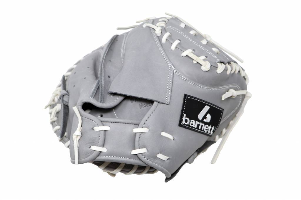 FL-203  softball glove, high quality, leather, catcher, light grey