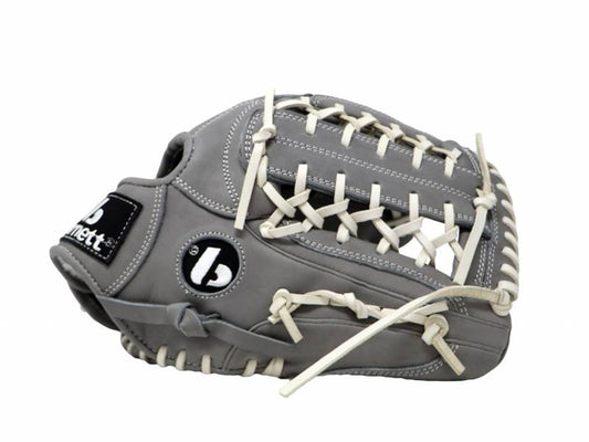 FL-125  high quality leather baseball glove, infield / outfield / pitcher, light grey