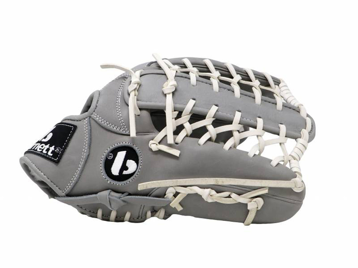 FL-127  high quality leather baseball glove, infield / outfield / pitcher, light grey