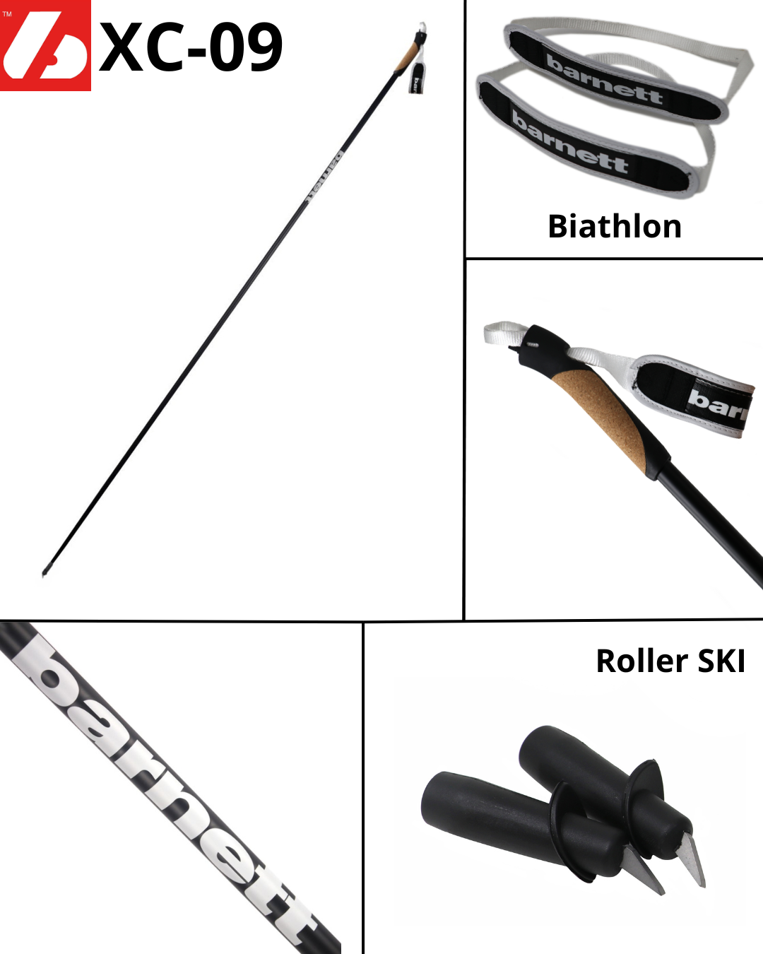 XC-09 Carbon ski poles for Nordic and Roller Skiing