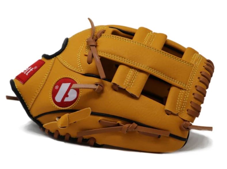 JL-120-baseball glove, outfiled, REG size 12" brown TAN