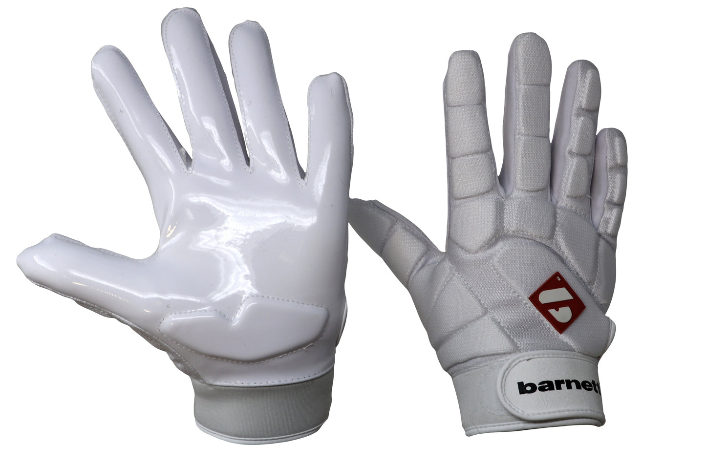 FKG-03 High level linebacker football gloves, LB,RB,TE, White