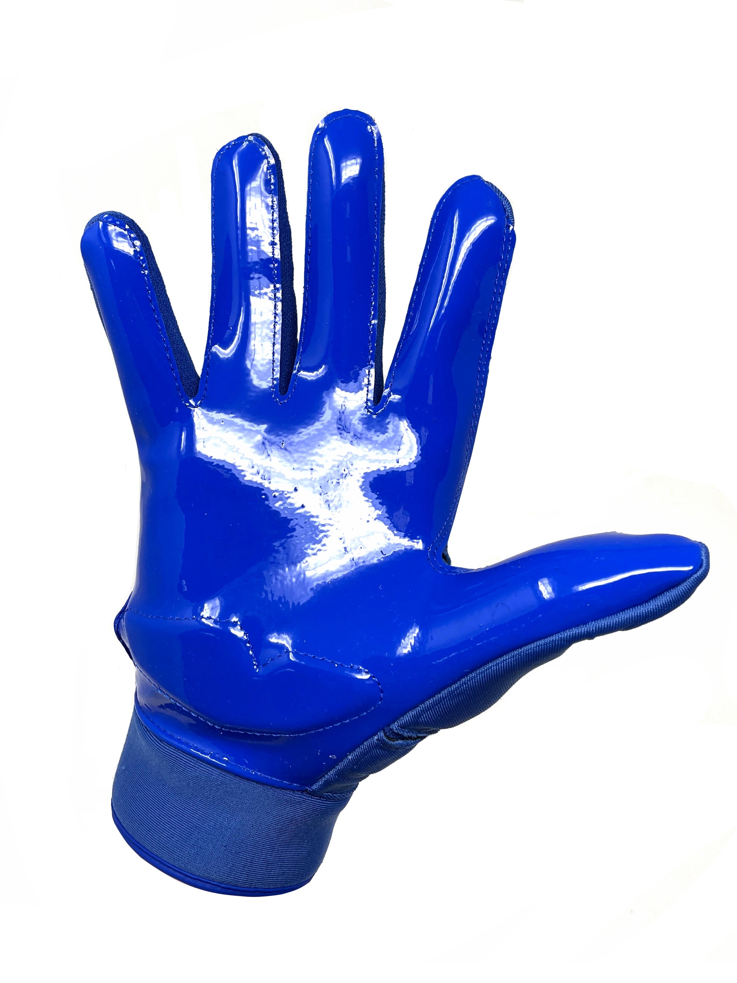 Blue and best sale white football gloves