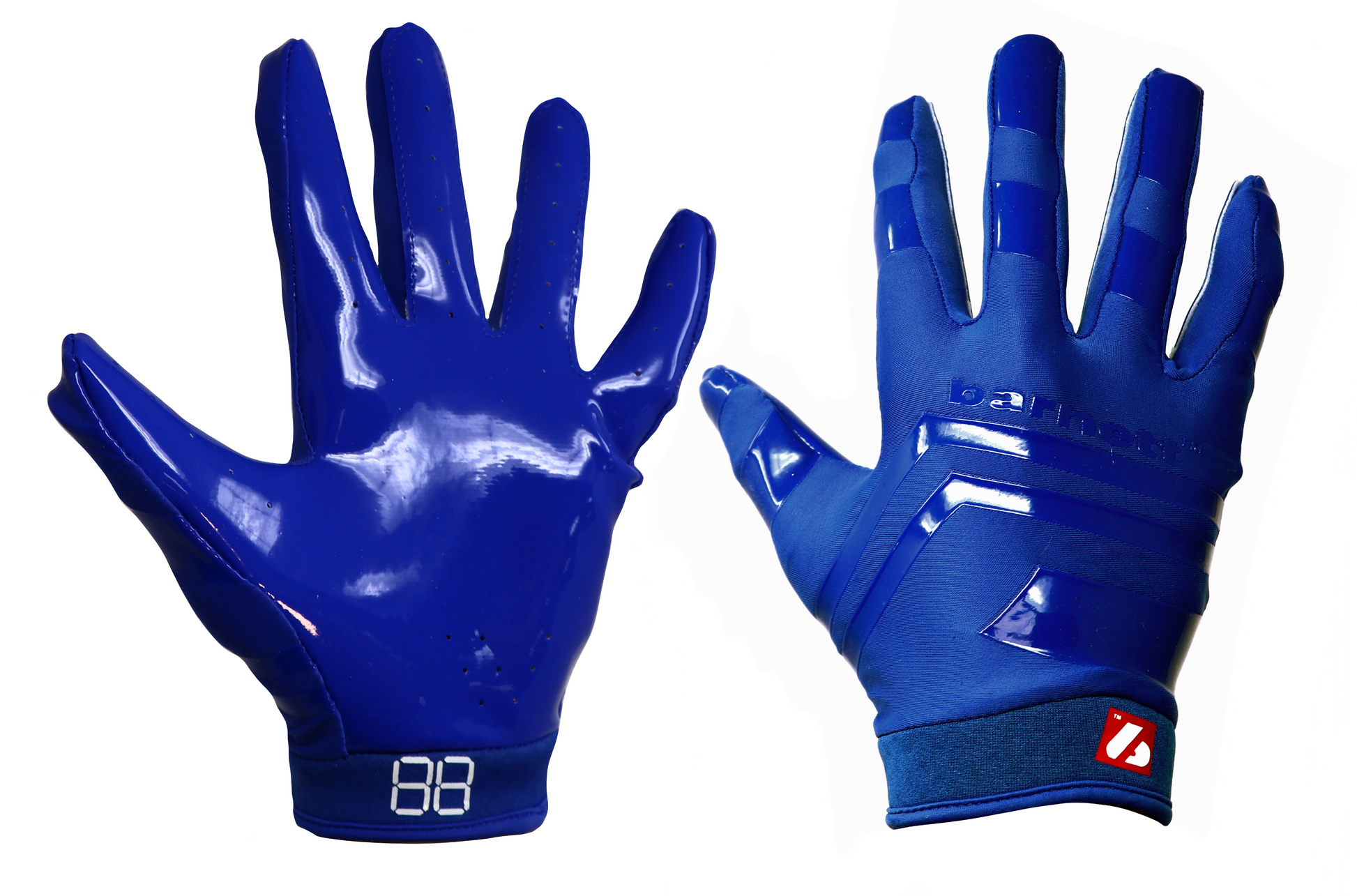 All blue football gloves sales