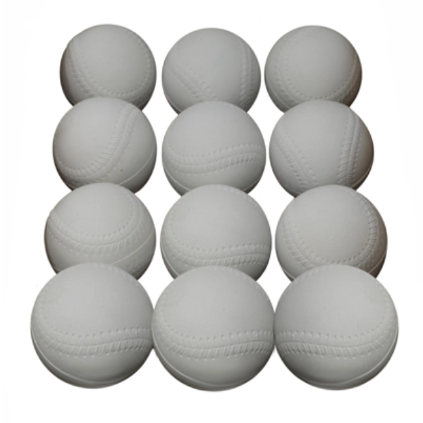 A- 119 balles de baseball pour machine à lancer, grosseur 9'', Blanc, 12 morceaux