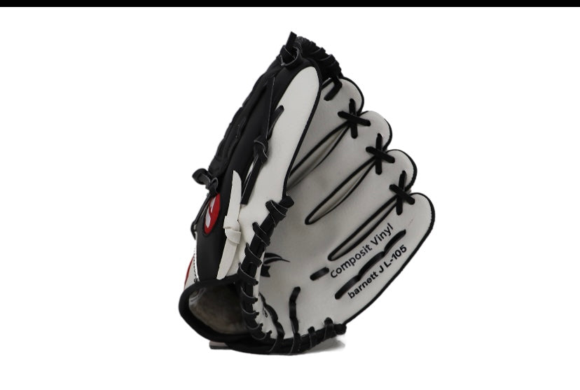 JL-105-baseball glove, outfiled, REG size 10.5" white