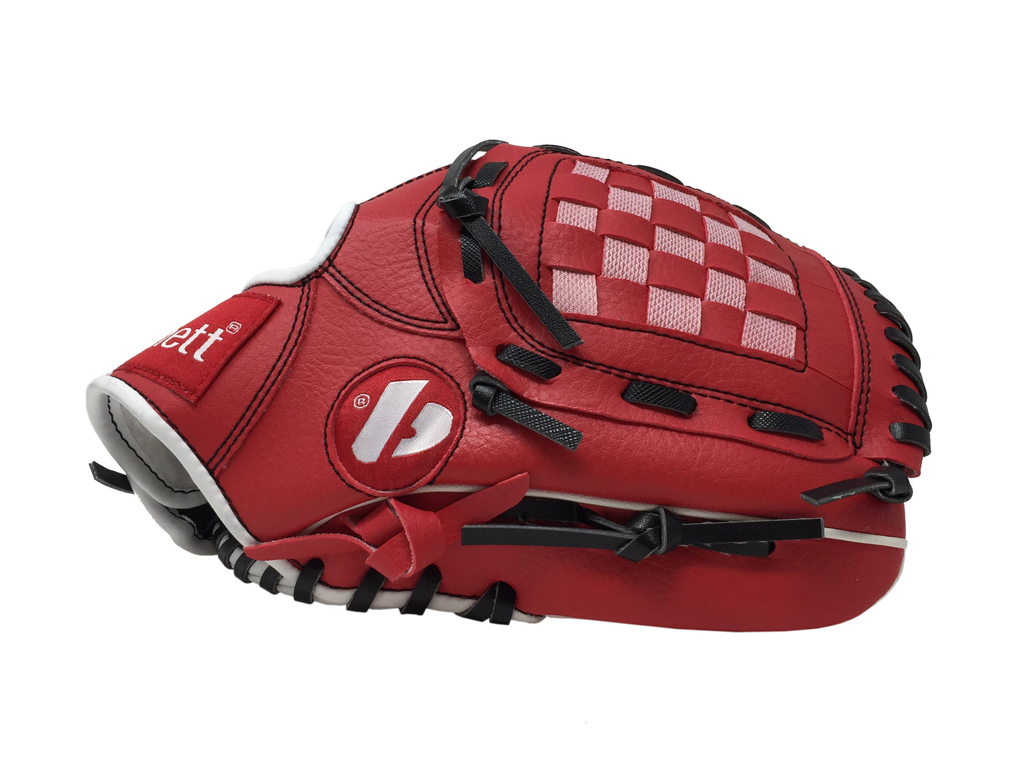 JL-105-baseball glove, outfiled, REG size 10.5" red