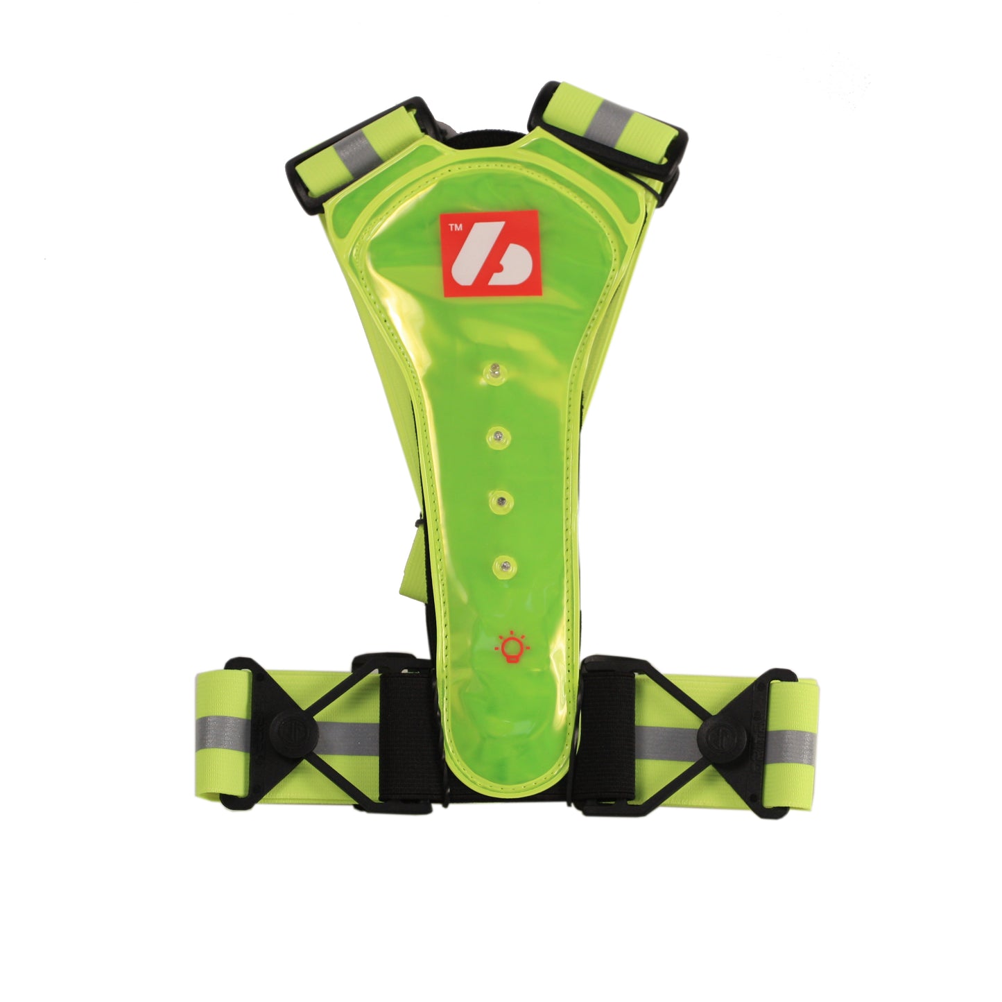 LW-1 Fluorescent vest with LED lights and reflective stripes