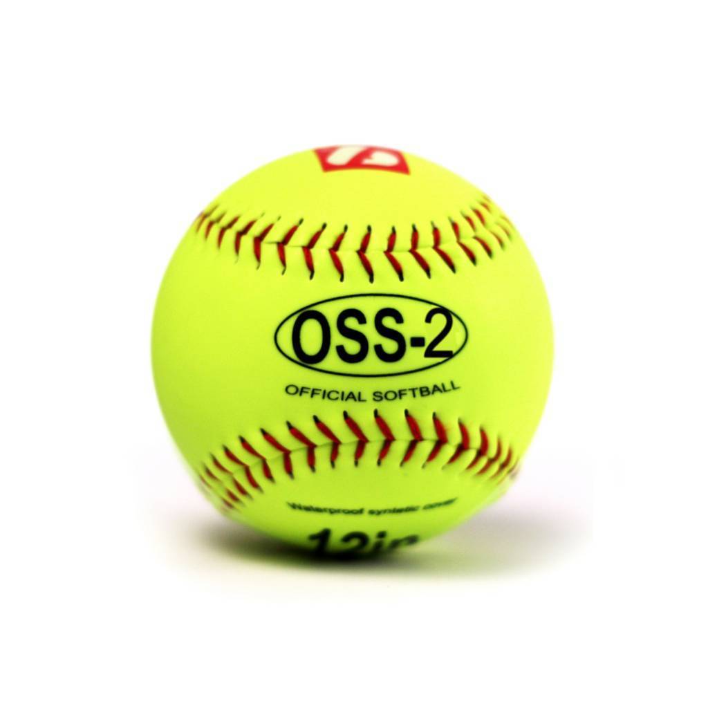 OSS-2 Practice softball ball, soft touch, size 12", white, 1 dozen