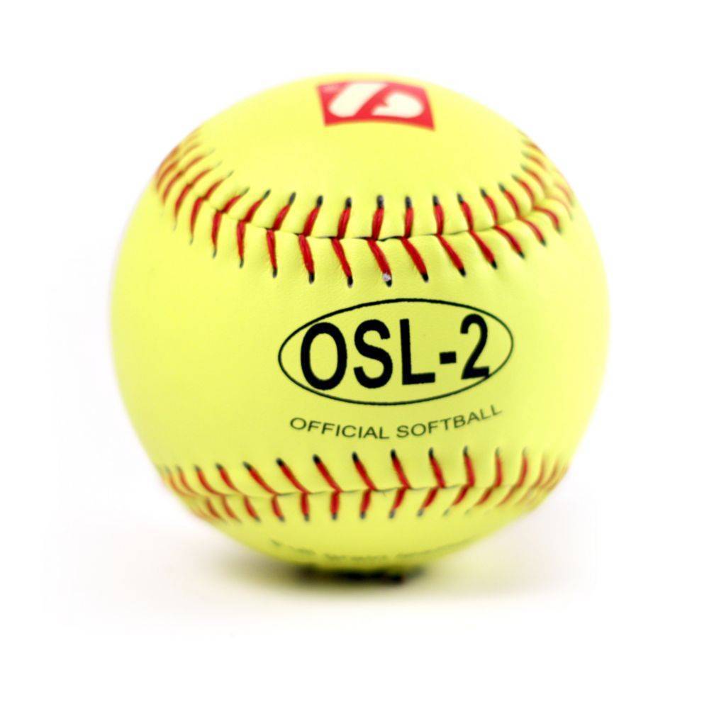 Balle molle de compétition OSL-2, taille 12", jaune, 1 douzaine