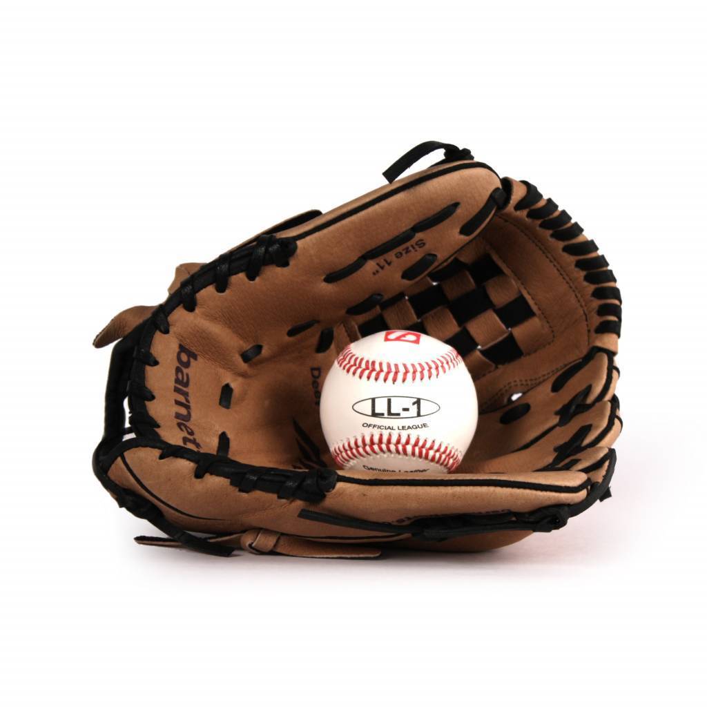 Baseball ball and glove on sale