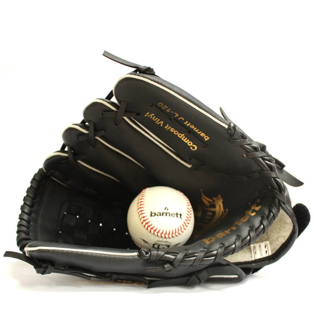 JL-120 Vinyl baseball glove, Outfield, size 12, Black