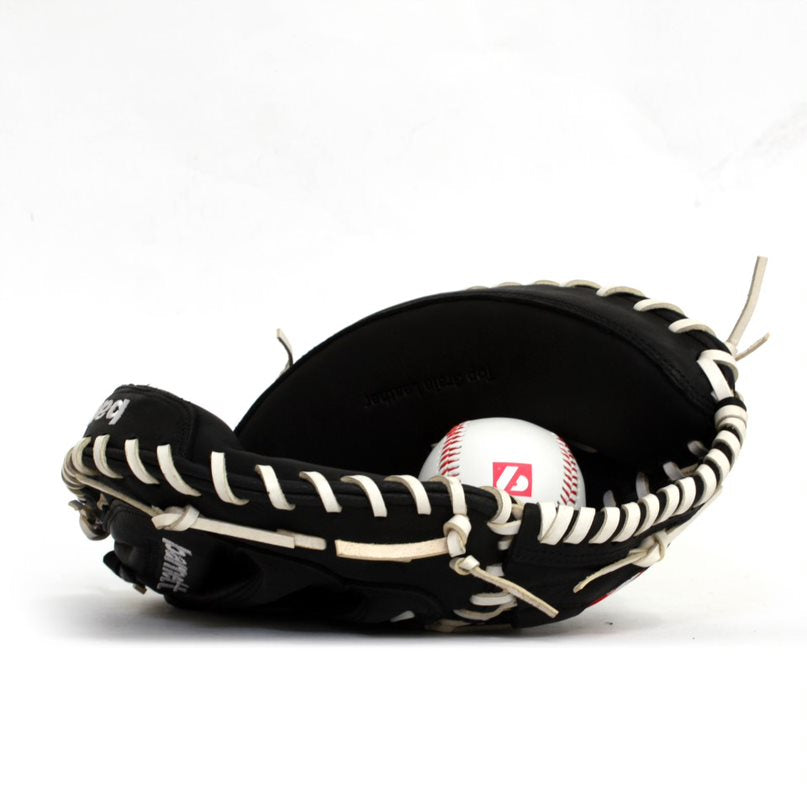 GL-203 adult catcher baseball glove, leather, 33", brown